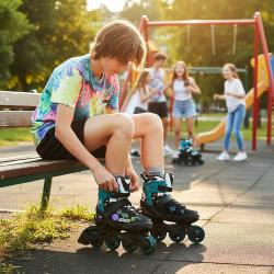 Nils NA2053A VIBE tyrkysové kolečkové brusle