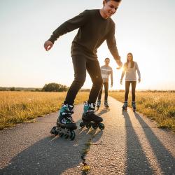 Nils NA2053A VIBE tyrkysové kolečkové brusle