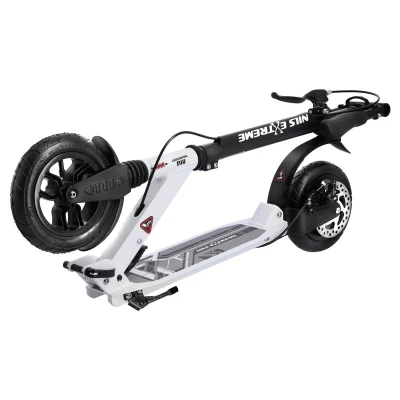 Nils Extreme HM208T bílá odpružená koloběžka s ruční brzdou