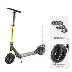 Nils Extreme HM208T černá koloběžka - odpružená s nafuk. koly