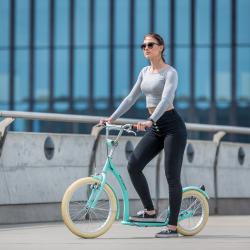 Nils WH222 mentolová kolobežka s pumpovanými kolesami