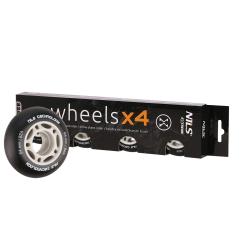 NILS Matná kolečka PU 64x24 82A, černá, 4 ks