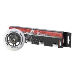 Nils Matná kolečka Extreme PU 70x24 82A s ložisky ABEC 9, bílá, 4 ks