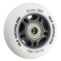 Nils Matná kolečka Extreme PU 70x24 82A s ložisky ABEC 9, bílá, 4 ks