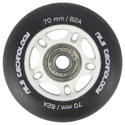 Nils Matná kolečka Extreme PU 70x24 82A s ložisky ABEC 9, černá, 4 ks