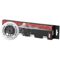 Nils Matná kolečka Extreme PU 80x24 82A s ložisky ABEC 9, bílá, 4 ks