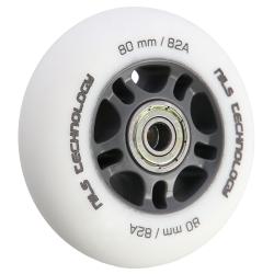 Nils Matné kolieska Extreme PU 80x24 82A s ložiskami ABEC 9, biela, 4 ks
