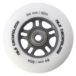 Nils Matná kolečka Extreme PU 84x24 82A s ložisky ABEC 9, bílá, 4 ks