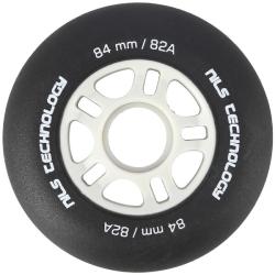 Nils Matná kolečka Extreme PU 84x24 82A s ložisky ABEC 9, černá, 4 ks