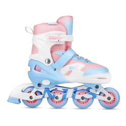 Nils NA0189 bílá sada kolečkových bruslí a chráničů POUZE L(39-42) (VÝPRODEJ)