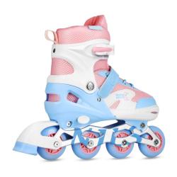 Nils NA0189 bílá sada kolečkových bruslí a chráničů POUZE L(39-42) (VÝPRODEJ)