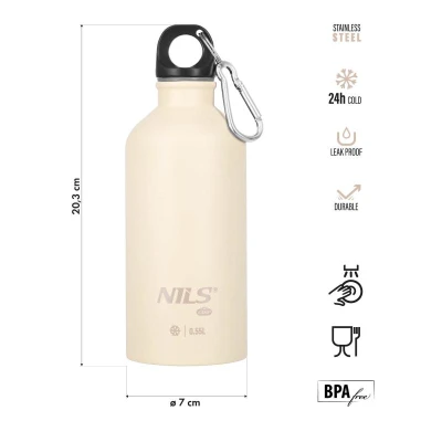 Nils Nerezová turistická láhev Camp NC3801 béžová 500 ml