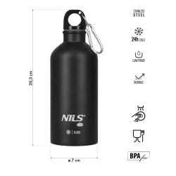 Nils Nerezová turistická láhev Camp NC3801 černá 500 ml