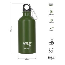 Nils Nerezová turistická láhev Camp NC3801 zelená 500 ml