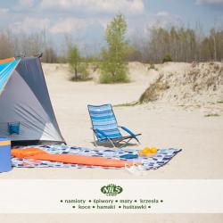 NILS CAMP Plážové křeslo NC3035 tyrkysové