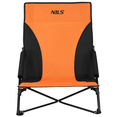 NILS Plážové křeslo NC3035 oranžovo-černé