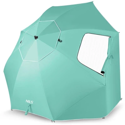 Nils Plážový slunečník / paraván Camp NC17114 240 cm zelený