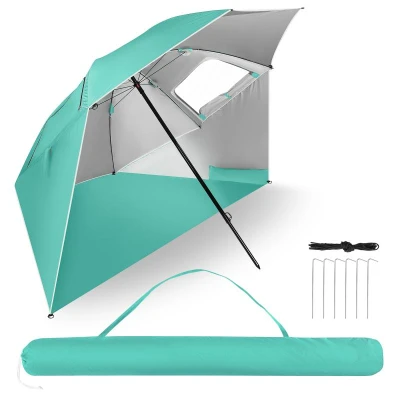 Nils Plážový slunečník / paraván Camp NC17114 240 cm zelený