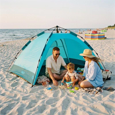 NILS Pop-up plážový stan NC4802 modrý