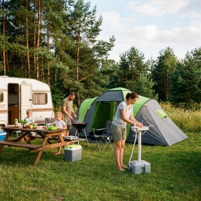 Nils Přenosné umyvadlo Camp NC0026 s akumulátorovou pumpou