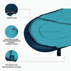 Nils Prodloužený spací pytel Camp NC2008 modrý/světle modrý