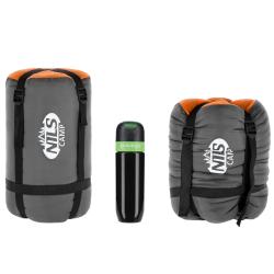 Nils NC2008 šedý/oranžový prodloužený spací pytel