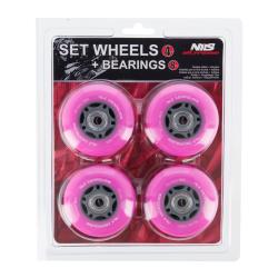 Nils PU kolečka s ložisky EXTREME 70x24mm ABEC 7 růžové