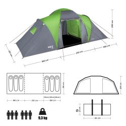 Nils NC6031 Highland zelený rodinný stan