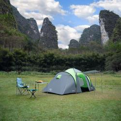 Nils NC6431 Highland IV zelený/šedý rodinný stan