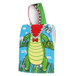 Nils Uterák - pončo z mikrovlákna aqua NAR20 Crocodile