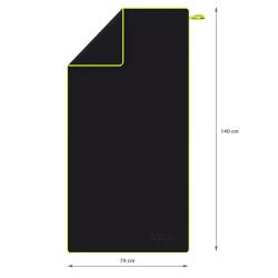 Nils Ručník z mikrovlákna aqua NAR11 černý/zelený