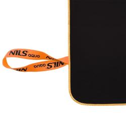 NILS Aqua Ručník z mikrovlákna NAR12 černý/oranžový