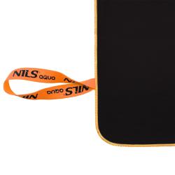 NILS Aqua Ručník z mikrovlákna NAR12 černý/oranžový