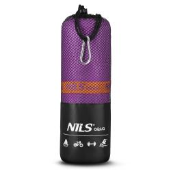 Nils Ručník z mikrovlákna aqua NAR12 fialový/oranžový