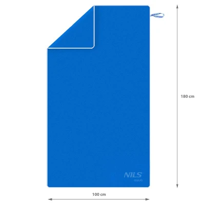Nils Ručník z mikrovlákna aqua NAR12 modrý/světle modrý