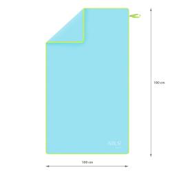 Nils Uterák z mikrovlákna aqua NAR12 svetlomodrý/zelený