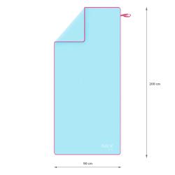 NILS Aqua Ručník z mikrovlákna NAR13 světle modrý/růžový