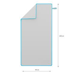 NILS CAMP Ručník z mikrovlákna NCR13 šedý/modrý
