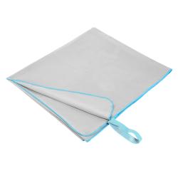 NILS CAMP Ručník z mikrovlákna NCR13 šedý/modrý