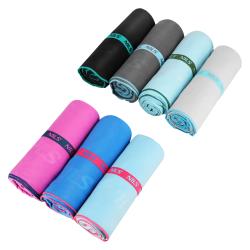 NILS CAMP Ručník z mikrovlákna NCR13 šedý/modrý