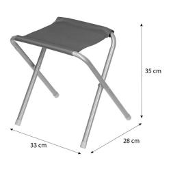 Nils Sada skládacího kempingového stolu a židliček Camp NC1633 tmavě šedá