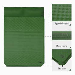 Nils NC4060 zelená samonafukovací dvouosobová karimatka