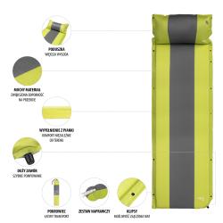 NILS CAMP Samonafukovacia karimatka NC4349 zelená