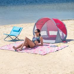 NILS Samorozkládací plážový stan NC3142 červený