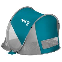 Nils Samorozkládací plážový stan Camp NC3142 modrozelený
