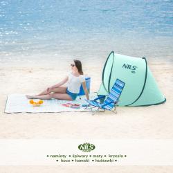 NILS Samorozkládací plážový stan NC3173 mentolový