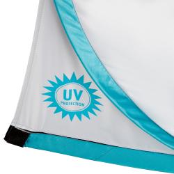 NILS Samorozkladací plážový stan NC3173 šedo-tyrkysový