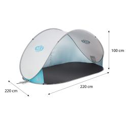 NILS CAMP Samorozkladací plážový stan NC3174 sivý