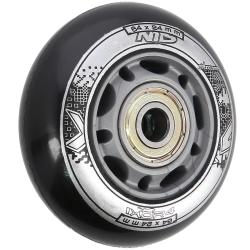 NILS Sestava černých PU koleček 64x24 + ložiska ABEC9