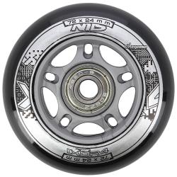 Nils Sestava černých PU koleček 72x24 + ložiska ABEC9 EXTREME